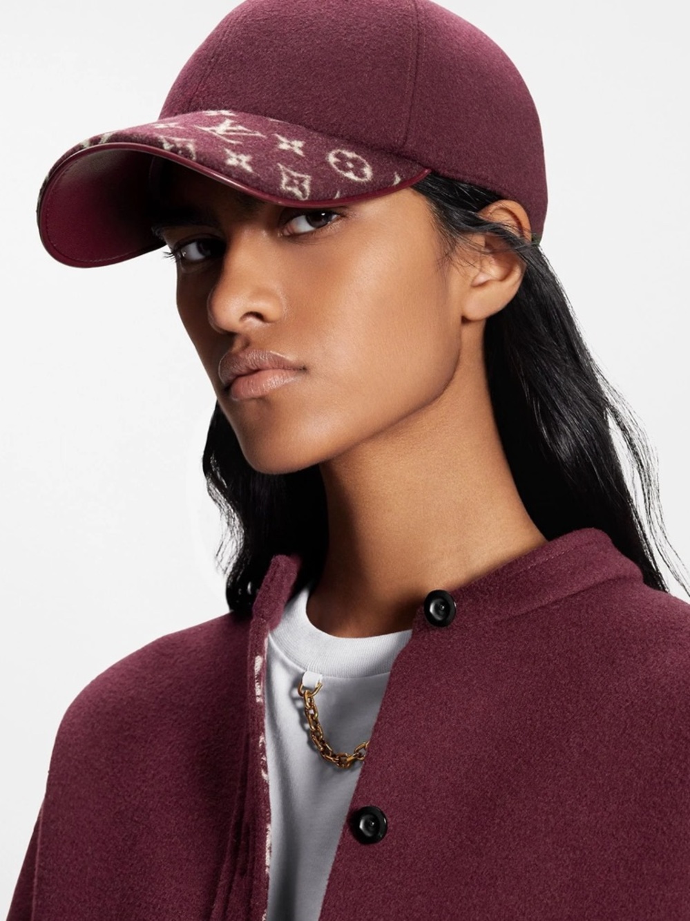 Louis Vuitton endless cap wool Monogram
